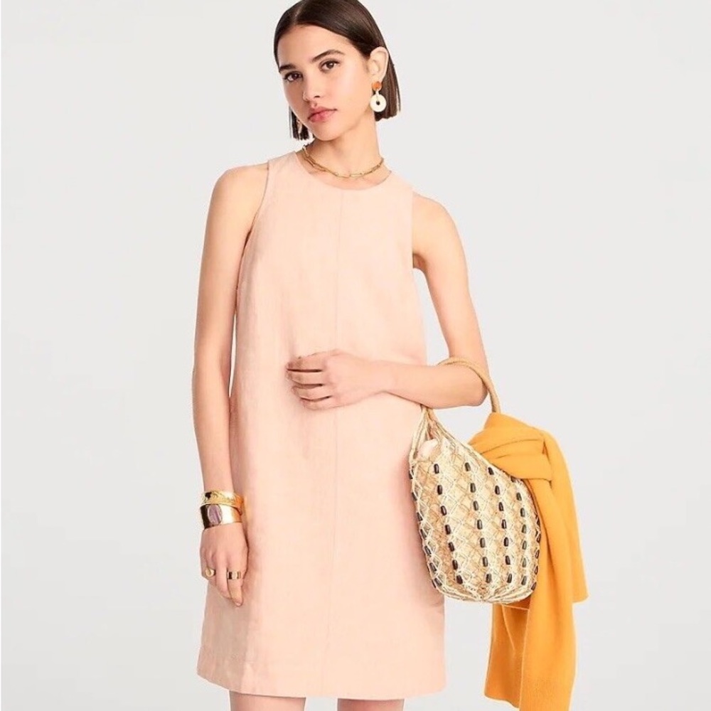 J.Crew Linen Shift Dress in Pink Sz XL